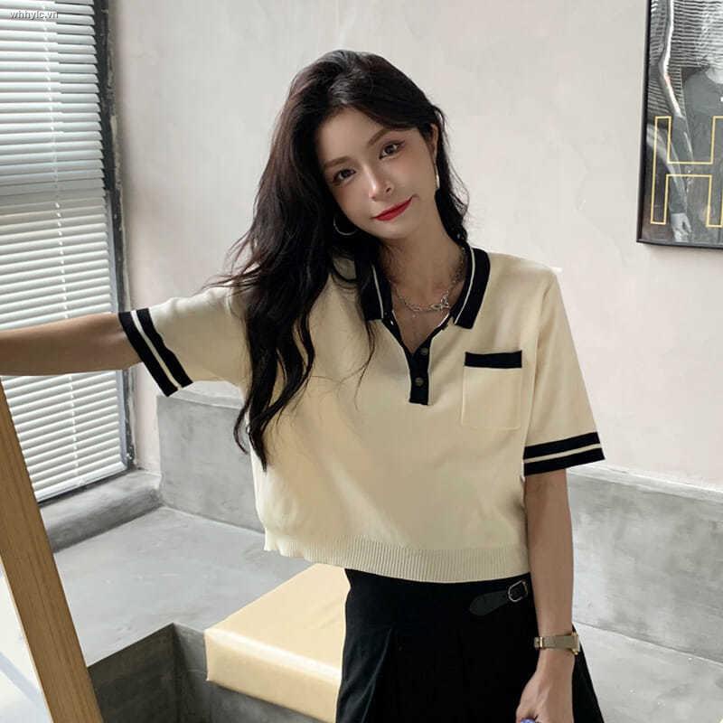 Áo Thun Cổ Polo Tay Ngắn Phong Cách Hàn Quốc Thời Trang Mùa Hè Hàng Mới Dành Cho Bạn Nữ 2021 | BigBuy360 - bigbuy360.vn