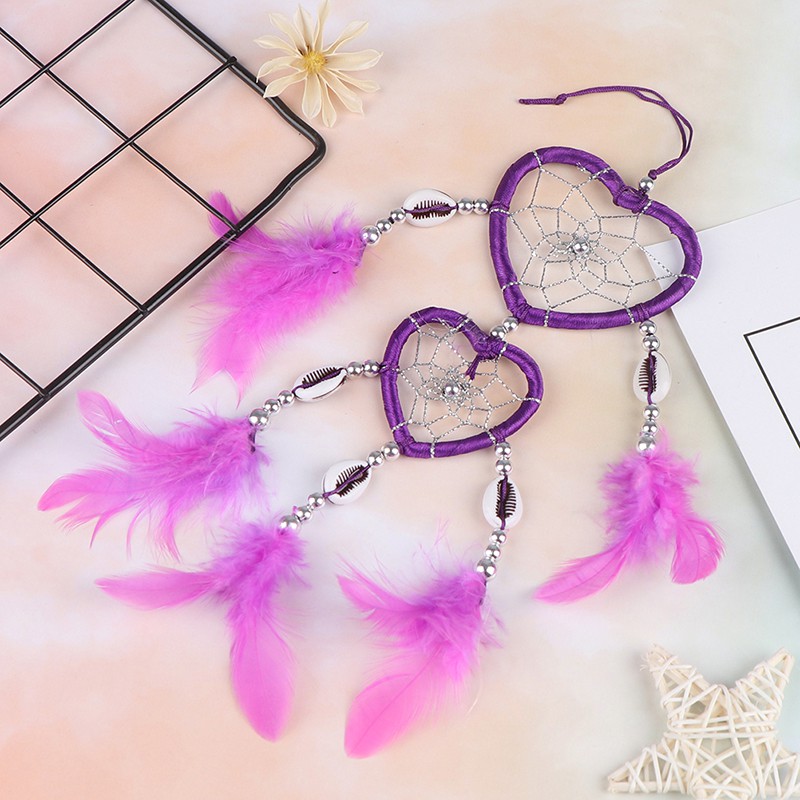 Phụ kiện dreamcatcher phối lông vũ treo tường trang trí