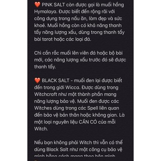 Muối Hồng / Đen thanh tẩy