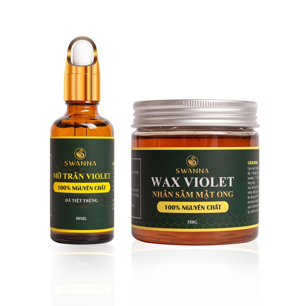 Combo Wax Lông + Mỡ Trăn 50ml VIOLET /  Tẩy lông nách/ tẩy lông tay chân/Wax vùng kín an toàn