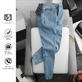 Quần Jeans Blue Straight ELEGANT - Xẻ gấu cá tính, phom dáng trẻ trung
