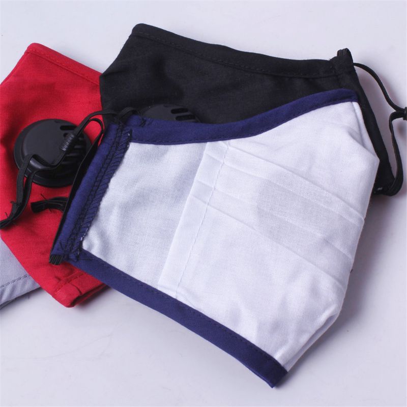 1 Khẩu Trang Cotton Chống Bụi PM2 5 Kèm 10 Bộ Lọc Thay Thế