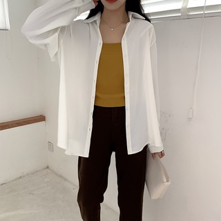 Sơ mi basic màu trắng - Free size
