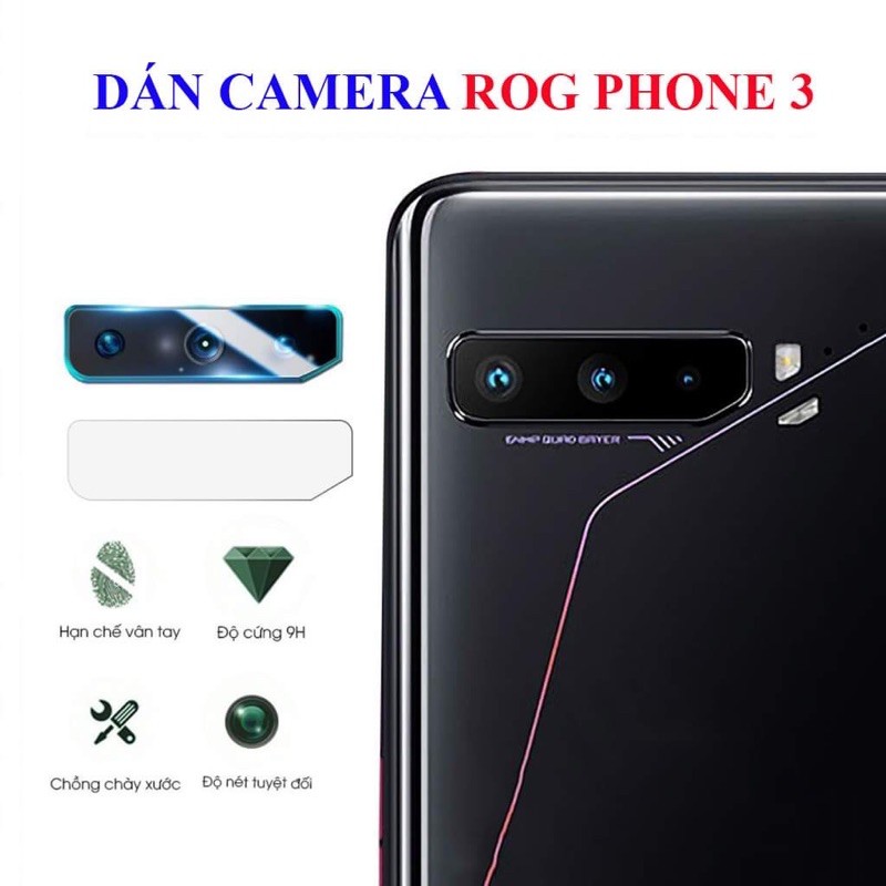 Dán camera Rog Phone 3 cường lực camera trong suốt bảo vệ màn hình điện thoại