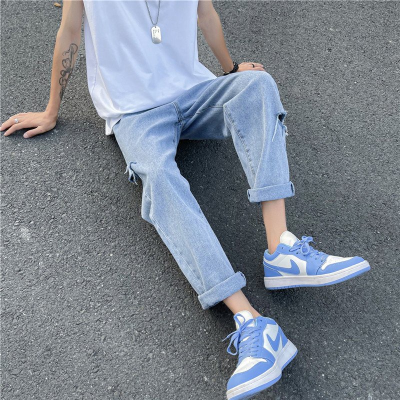 Quần baggy ống rộng nam nữ rách phong cách hiphop , vải cao cấp không co dãn | BigBuy360 - bigbuy360.vn