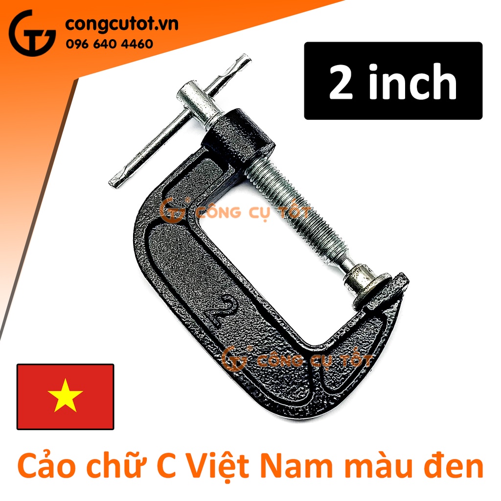 Vam chữ G màu đen 2 inch