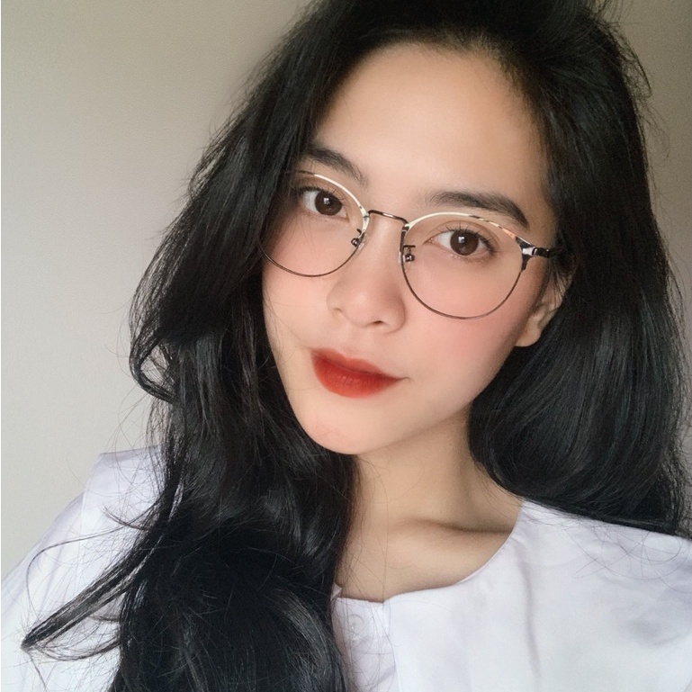 Gọng kính nữ kim loại Lilyeyewear mắt tròn thanh mảnh nhẹ nhàng màu sắc thời trang 1030