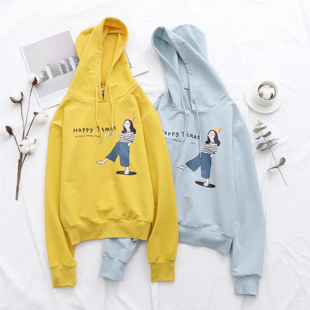 Áo hoodie cho bé gái size đại thời trang trẻ em thu đông BEESHOP D20084