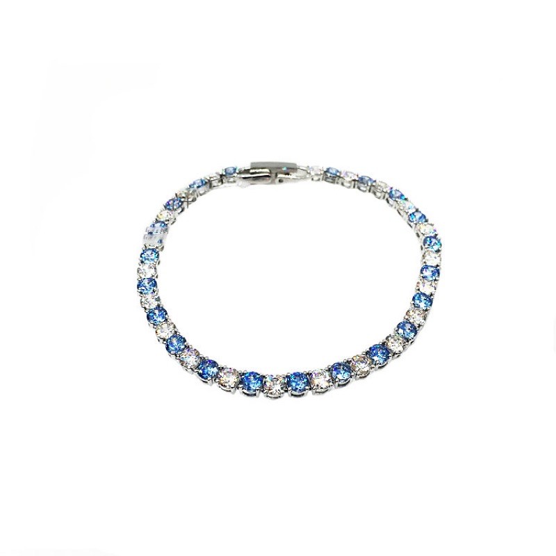 Vòng Tay Mạ Bạc 925 Đính Đá Pha Lê Đơn Giản Thời Trang 2023