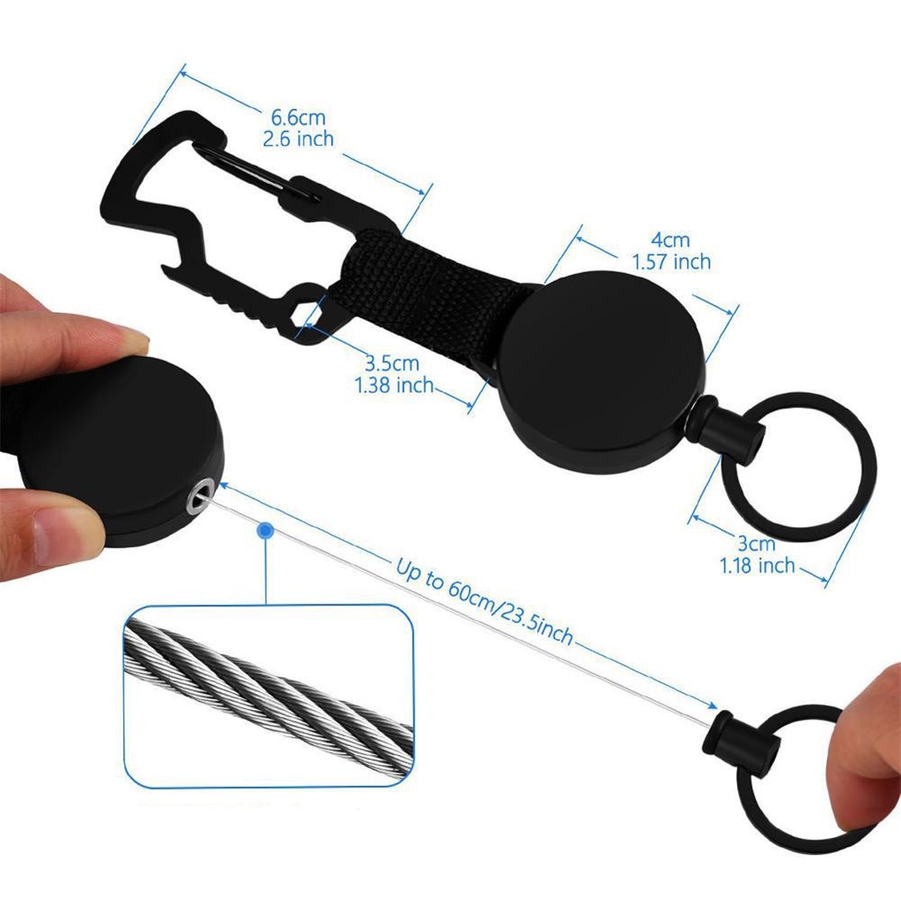 Dây đeo thẻ ID có thể thu gọn kèm móc khóa tiện dụng cho bác sĩ/ y tá