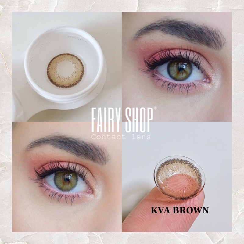 Kính Áp tròng Nobluk brown Kva brown 14.0mm - Kính Áp Tròng FAIRY SHOP CONTACT LENS độ 0 đến 8