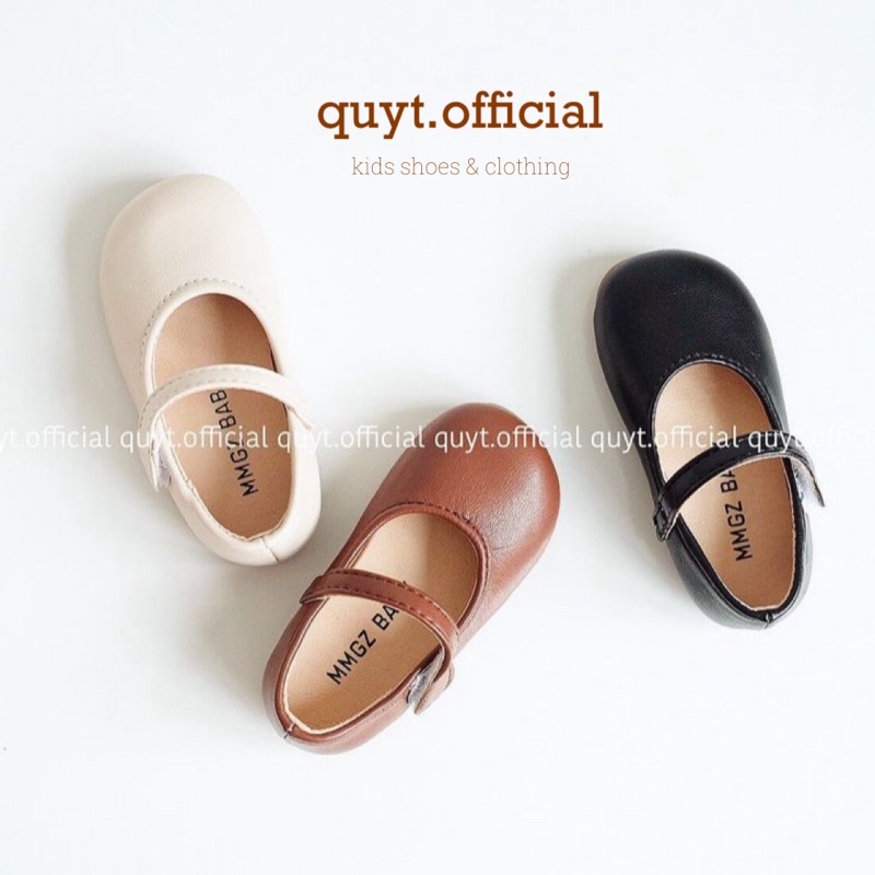 [ Có sẵn/ Ảnh thật/ Size 21-30] Giày búp bê bé gái mũi tròn da mềm tiệm nhà Quýt