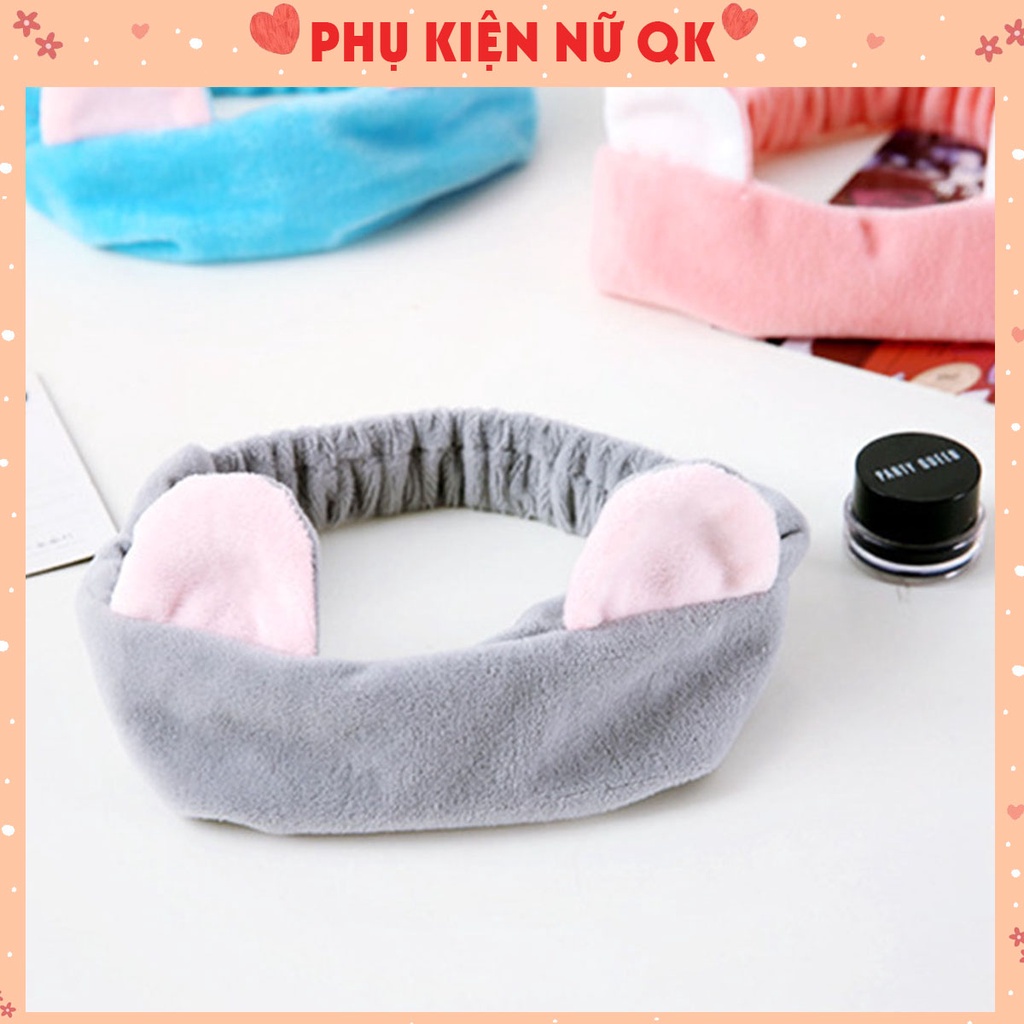 Băng đô rửa mặt tai mèo thời trang Hàn Quốc, bờm cài tóc đơn giản dễ thương cho nữ BD4