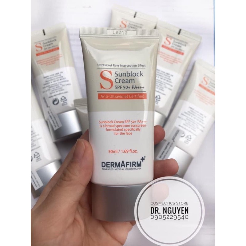 KEM CHỐNG NẮNG SUN BLOCK DERMAFIRM SPF 50+ PA+++