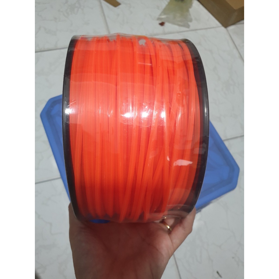 ( 150 MÉT) CUỘN CƯỚC CAM MÁY CẮT CỎ. CƯỚC VUÔNG. 3MM