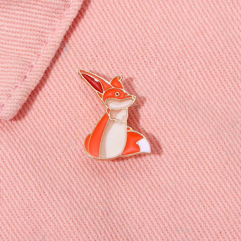 Huy hiệu cài áo MISS ZOE thiết kế hình chú cáo hoạt hình xinh xắn