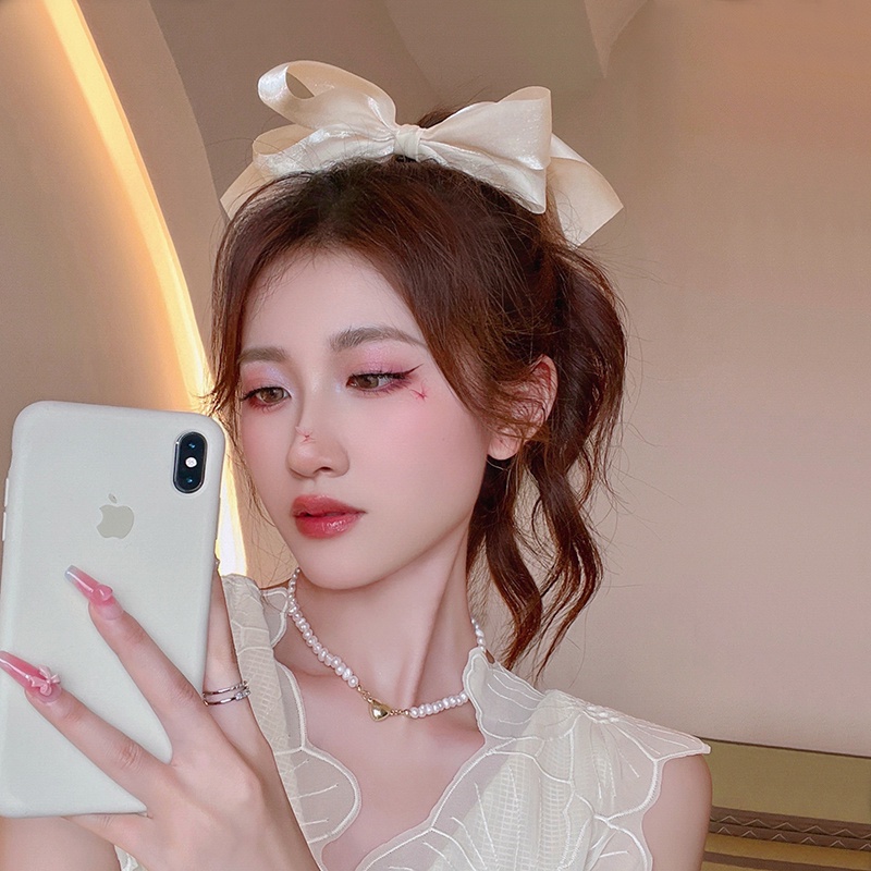 Kẹp Tóc Nơ Ruy Băng Thời Trang Nữ Tính