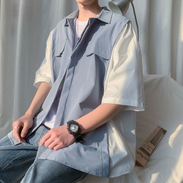 Áo sơ mi ngắn tay thời trang hàn quốc dành cho nam