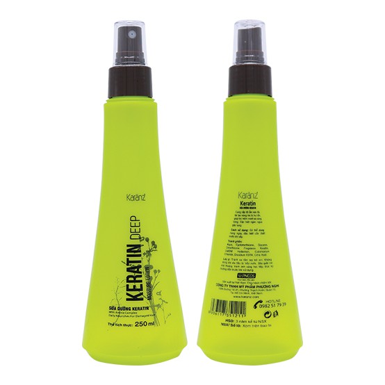 Xịt dưỡng Keratin cho tóc hư tổn, mượt tóc Karanz Moisture Lotion 250ml