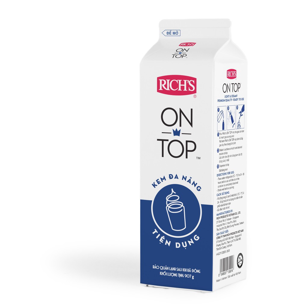 Kem Base  / ON TOP / Sivler/ Value / My Cream - dòng kem topping chuyên dụng