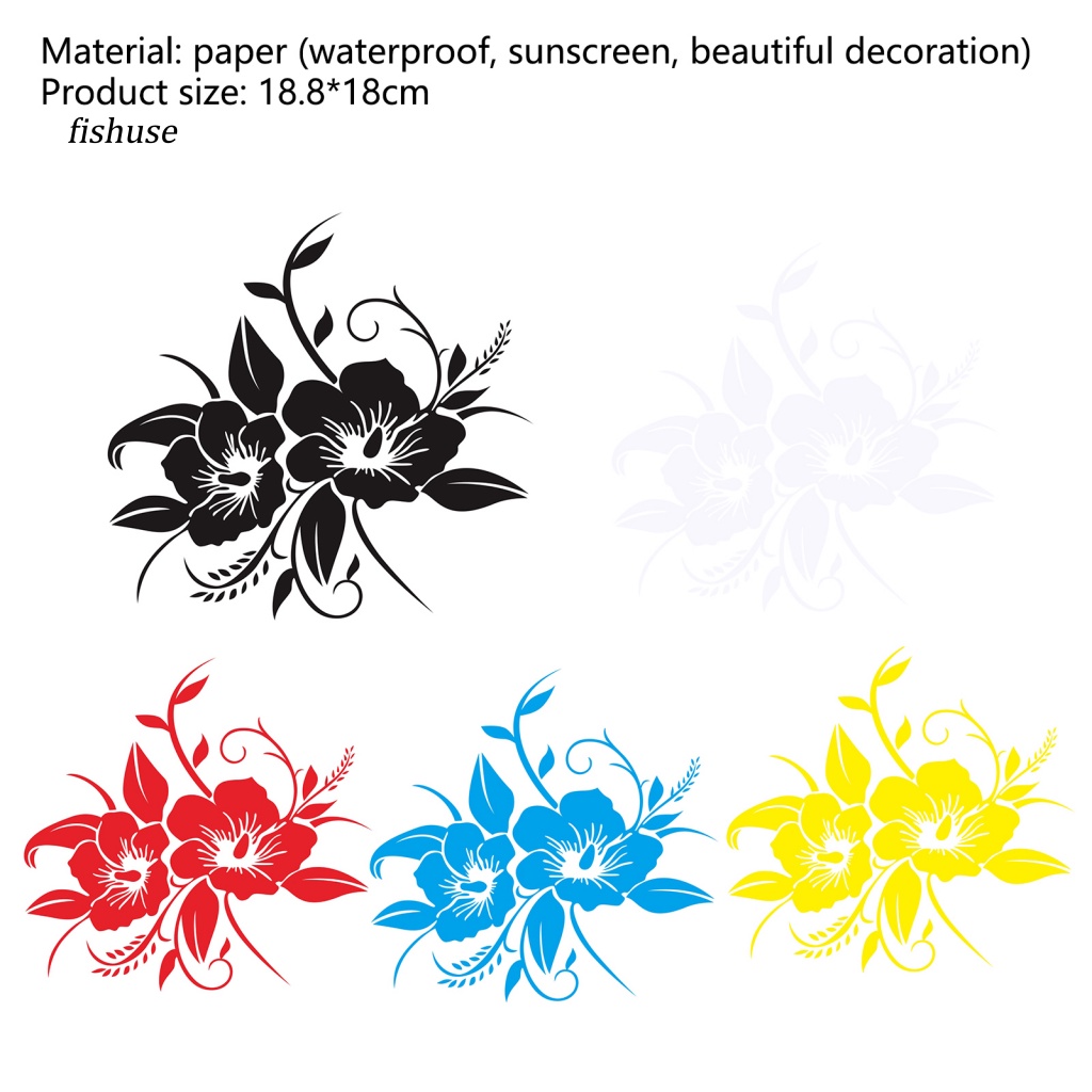 Miếng Dán Trang Trí Xe Hơi Màu Trơn Chống Thấm Nước Họa Tiết Hoa