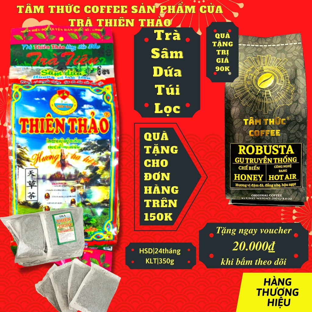 Trà túi lọc sâm dứa Thiên Thảo hương vị trà tiên 350g/60túi lọc đặc sản Đà Lạt_HÀNG CÔNG TY