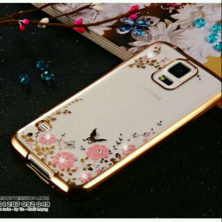 Ốp dẻo hoa leo Galaxy S5 đính đá