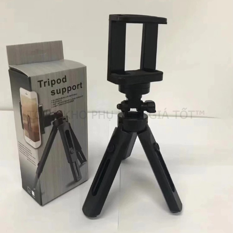 Tripod Support Mini Cho Điện Thoại, Máy Ảnh - Tripod 3 Chân Xoay 360