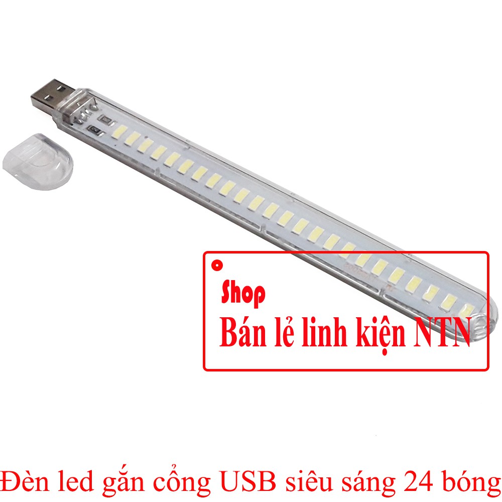 Đèn led gắn cổng USB 24 siêu sáng 24 bóng