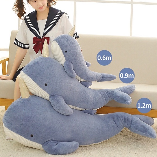 Ngủ Kỳ lân biển Gối Đồ chơi sang trọng Gối kỳ lân biển lớn Đi kèm Gối ngủ Gối Gối hoạt hình Cá voi Động vật biển dễ thương Làm việc và học tập Quà tặng cho bé gái Quà tặng sinh nhật Chất liệu mềm mại và thoải mái
