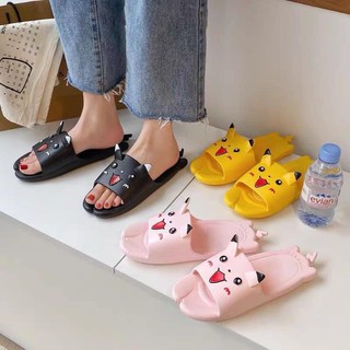 (size 24 đến 40) Dép quai ngang cho mẹ và bé hình pikachu cực dễ thương - TT231