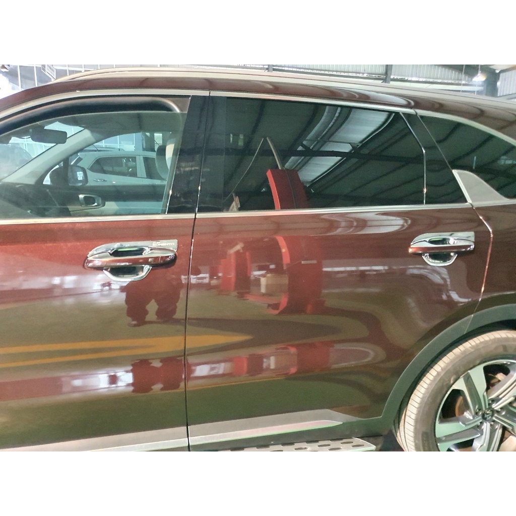 Bộ 4 Ốp Hõm Cửa Xe Kia Sorento 2021 2022 2023  Mạ Crom Cao Cấp + tặng kèm keo tăng dính