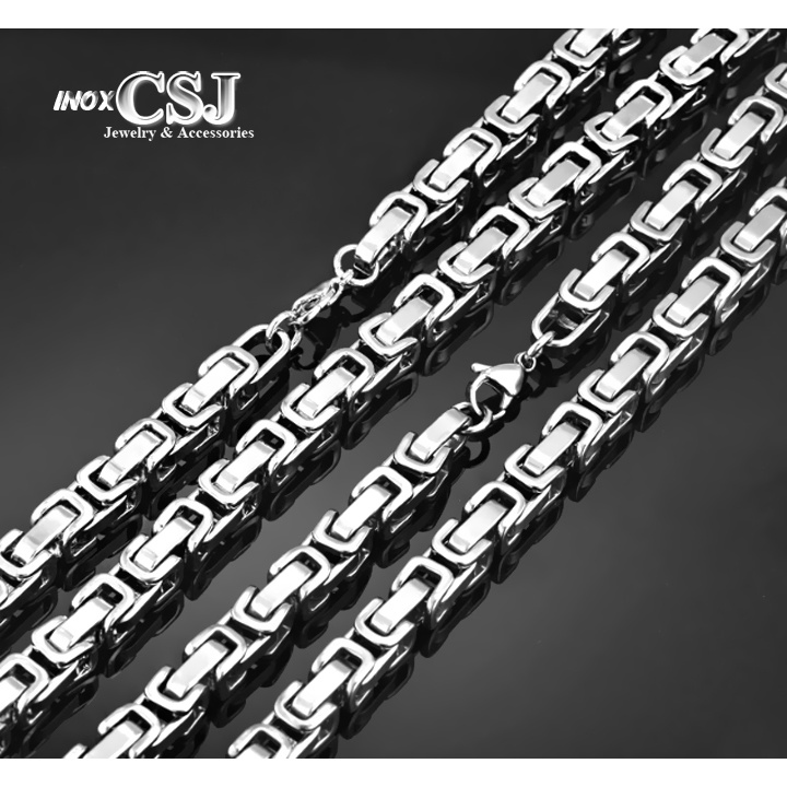 Sỉ dây chuyền nam inox kiểu dây sên 8mm sáng đẹp, không đen, thể hiện đẳng cấp phái mạnh