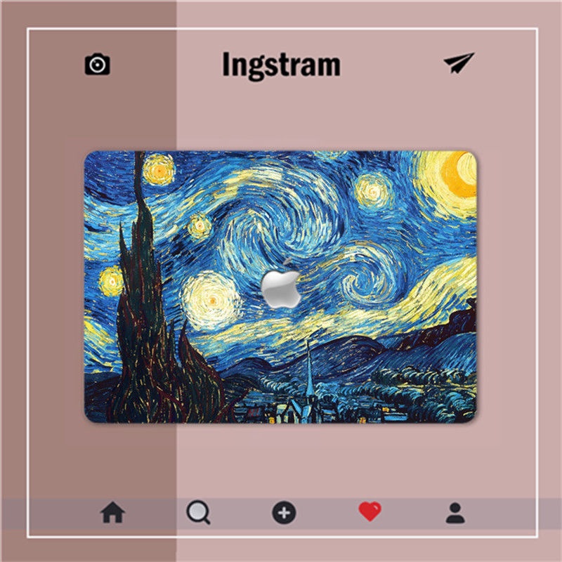 Phù Hợp Set 12 Vỏ Máy Tính Macbook Apple m1 air13 pro notebook 12 15 Họa Tiết Van Gogh