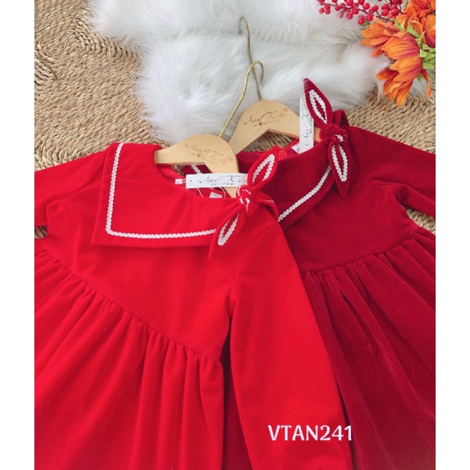 Váy nhung Anni Kids cho bé gái lớn (20-36kg) vải nhung cứng cao cấp