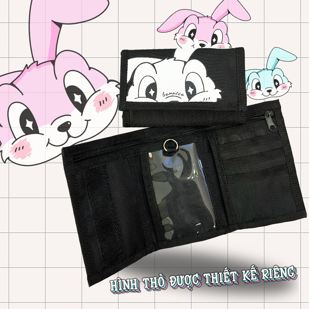 Ví ngắn Bernice Thỏ SS1 màu Đen (Wallet Bernice Rabbit SS1 - Black) | BigBuy360 - bigbuy360.vn