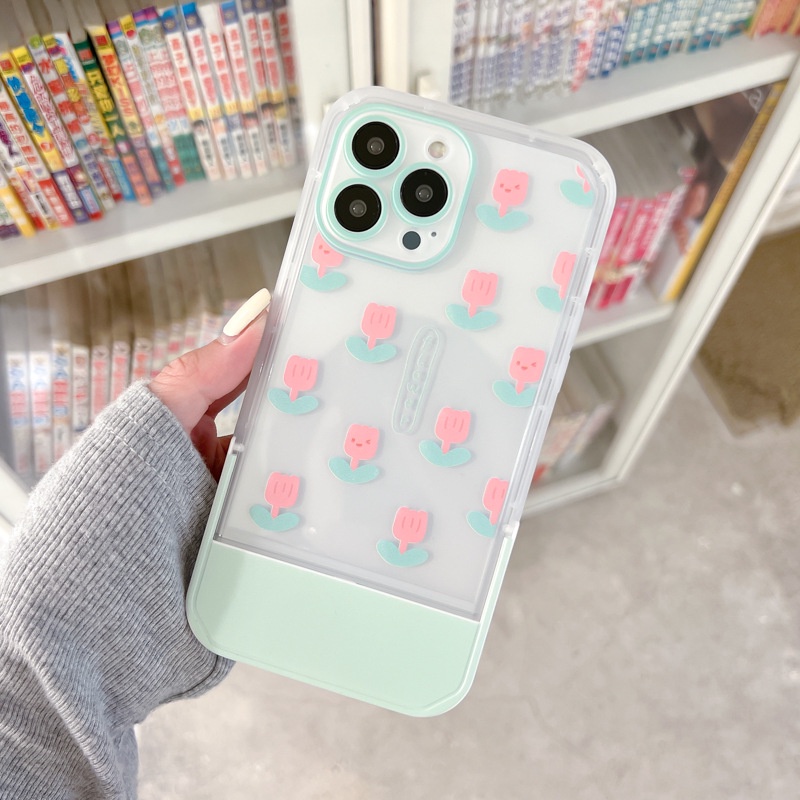 Ốp lưng iphoneỐp Điện Thoại  Kèm Giá Đỡ Tàng Hình Họa Tiết Hoạt Hình Dễ Thương Cho iphone 14 / 13Pro 12 / xs / 6 / 7 / 8PLUSDinuo case