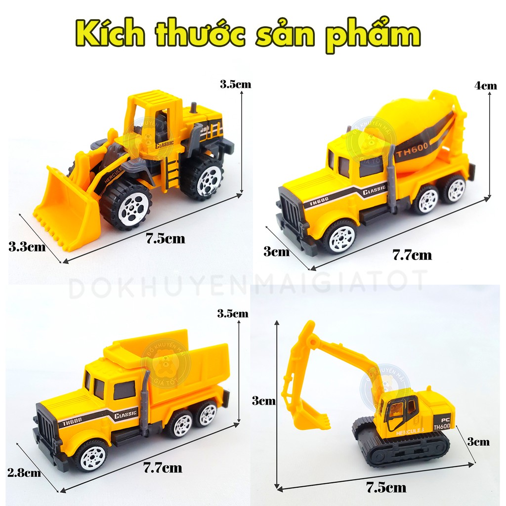 Đồ chơi xe công trình chạy trớn màu vàng đáng yêu cho bé - TH736B - Đồ khuyến mãi giá tốt