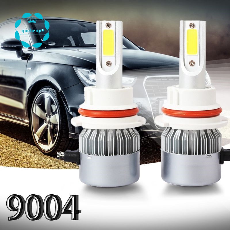 2 Bóng Đèn Pha C6 Led Cob 9004 36w 7500lm Cho Xe Hơi