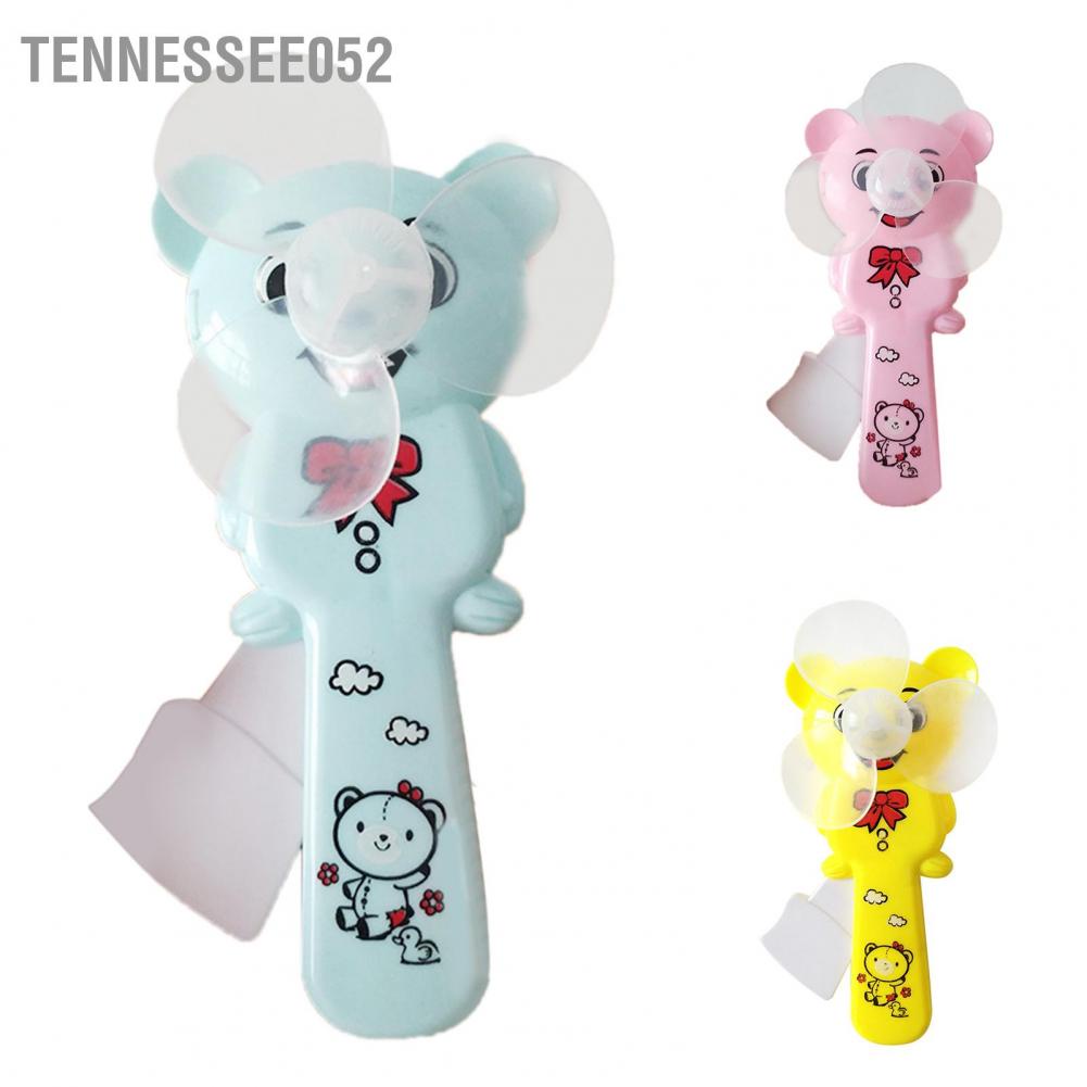 Quạt cầm tay mini bằng nhựa họa tiết hoạt hình bấm tay bấm dễ thương hình chú gấu an toàn cho trẻ em