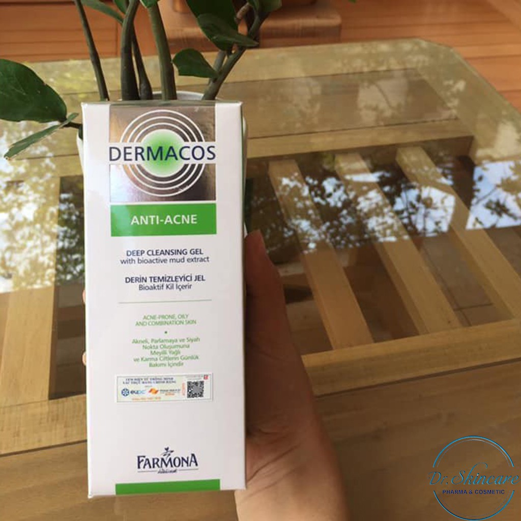 [CHÍNH HÃNG] DERMACOS Sữa Rửa Mặt Farmona Dermacos Anti Acne Deep Cleansing Gel 150ml, Sạch Sâu Ngừa Mụn, Cho Da Dầu | BigBuy360 - bigbuy360.vn