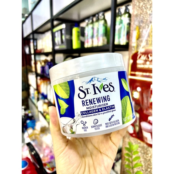 Kem dưỡng da mạt tay cổ body St. Ives St.ives Stives Renewing Collagen &amp; Elastin Moisturizer 283g