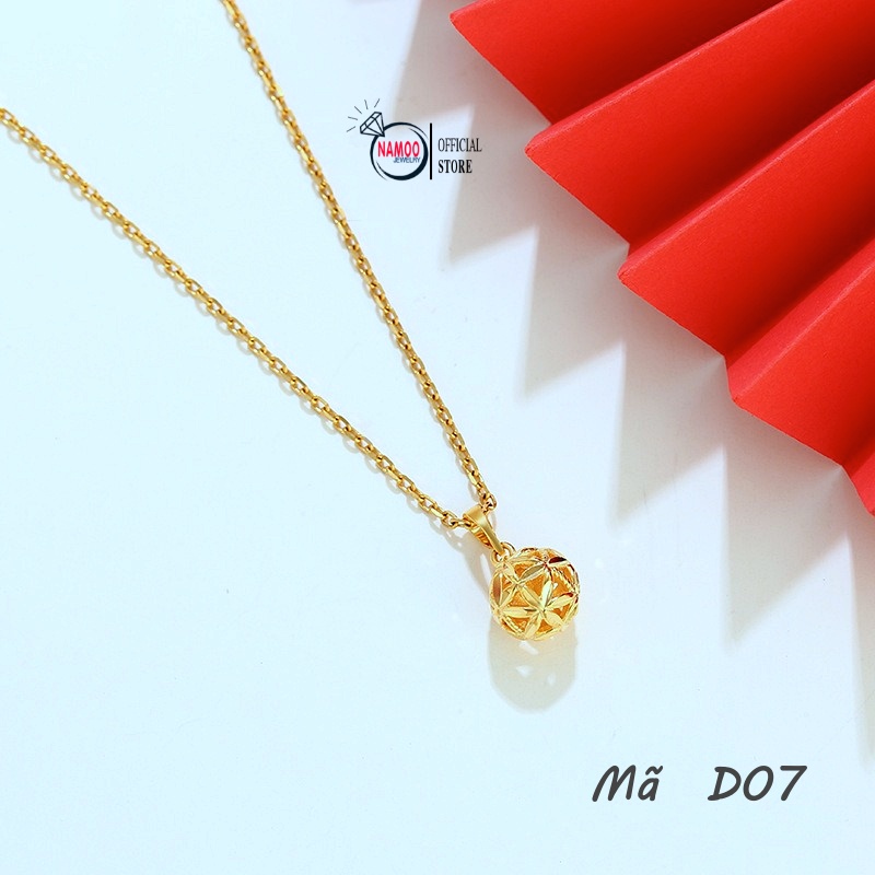 Dây Chuyền Titan Mạ Vàng Nữ Hình Quả Cầu D07 Bền Màu Bảo Hành 6 tháng