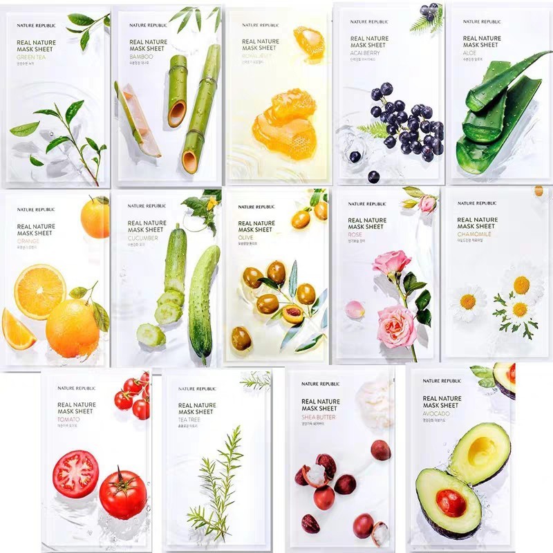 (Hàng Mới Về) Mặt Nạ Rau Củ Nature Republic 14 Loại Tùy Chọn