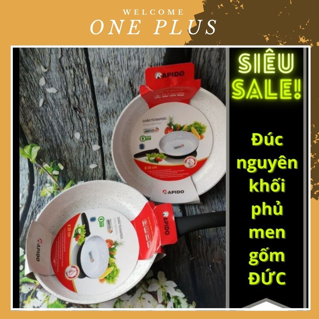 Chảo Chống Dính Bếp Từ Men Đức, Chảo Rapido Kích cỡ 20cm, 24cm, 28cm