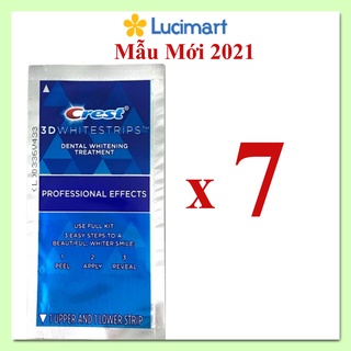 Miếng dán trắng răng Crest 3D Supreme, Professional, 1 Hour Whitestrips [Hàng Mỹ]