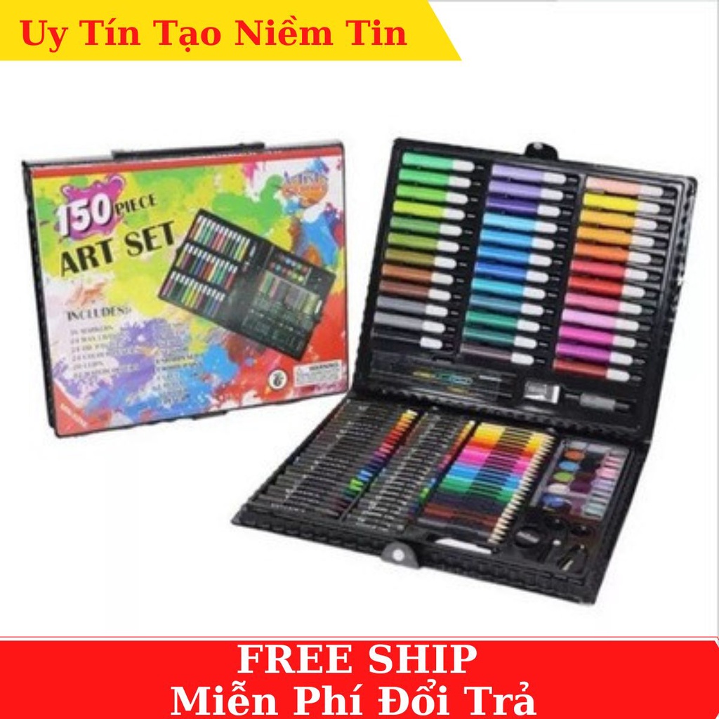 Bộ hộp màu 150 chi tiết cho bé yêu , tô vẽ thỏa sức sáng tạo với rất nhiều màu sắc