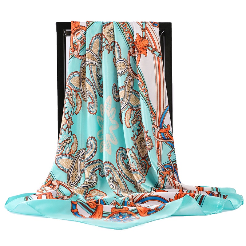 Khăn Choàng Satin Vuông 90cm Thời Trang Hồi Giáo Cho Nữ Wj1001-29