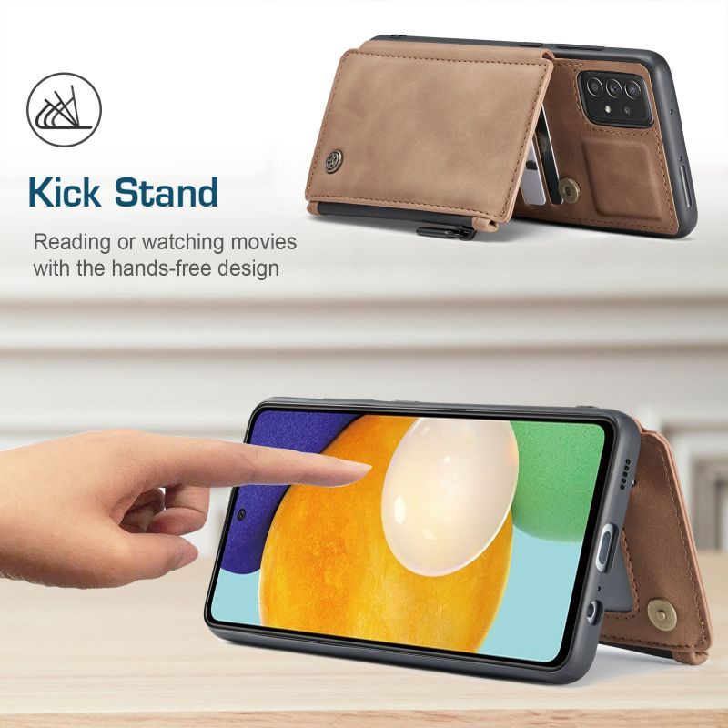 Ốp Điện Thoại Da Kèm Ví Khóa Kéo Phong Cách Retro CaseMe Cho Samsung Galaxy A51 A71 A52 A72 A53 A73