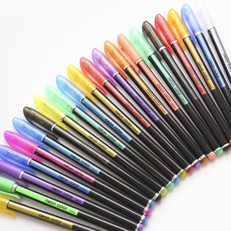 Bộ Bút Nhũ Neon Color ZUIXUA 12 Màu Loại Highligh, Glitter, Pastel Dùng Để Trang Trí, Highlight, Take Note